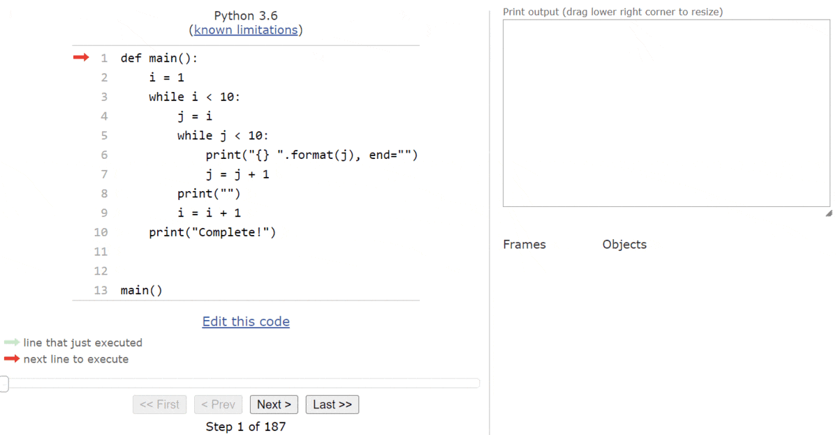 Nested While Loops :: CC 110 Textbook