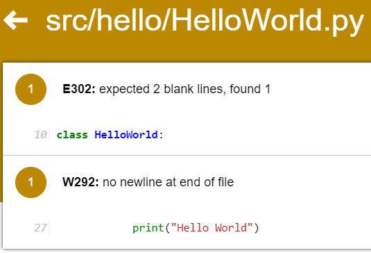 HelloWorld Errors