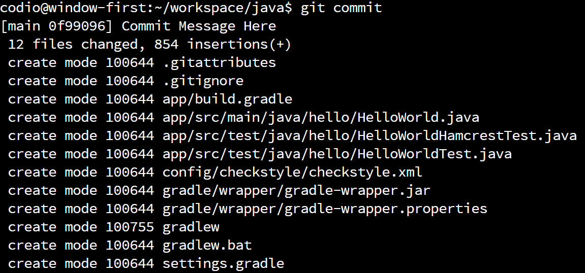 Java Commit Success