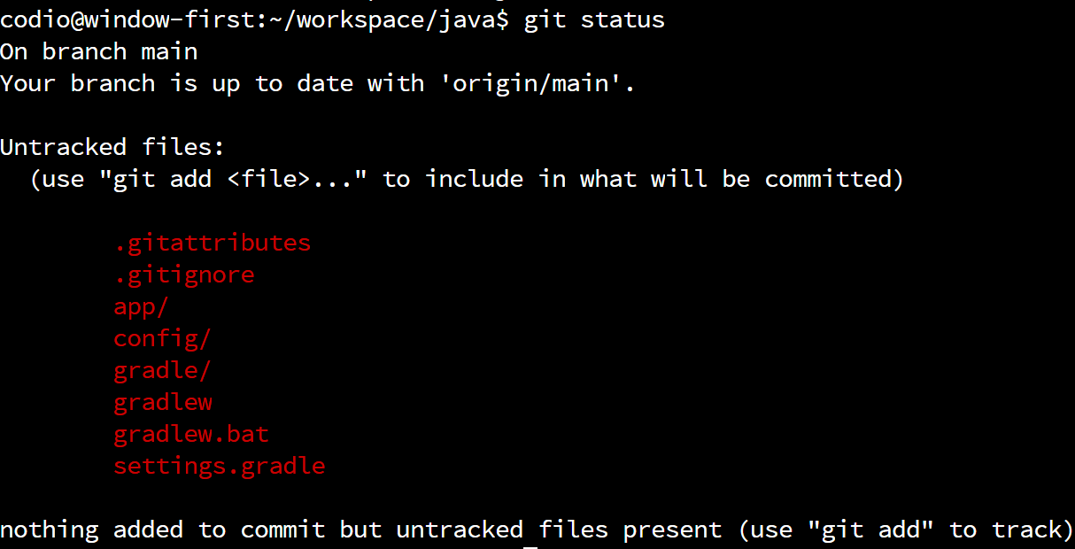 Java Git Status