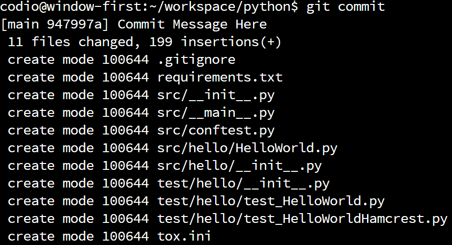 Python Commit Success