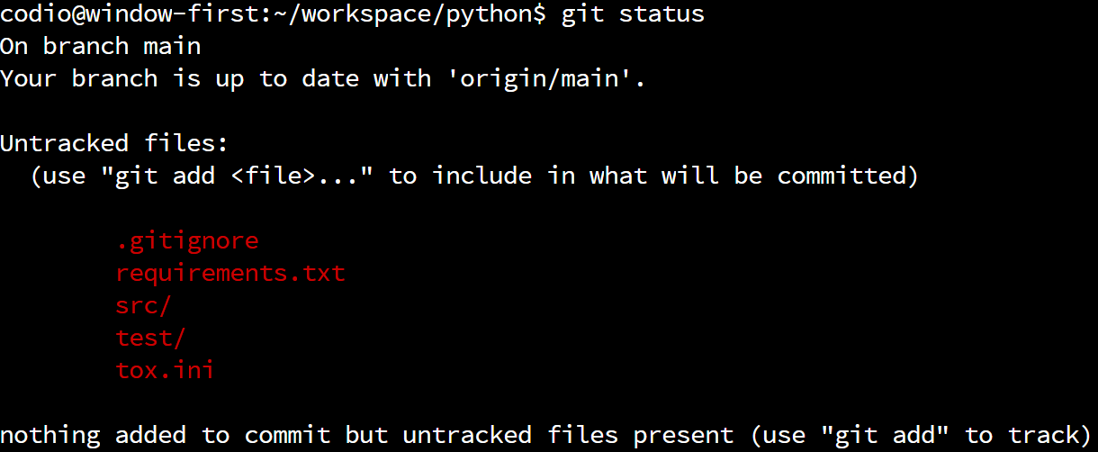 Python Git Status