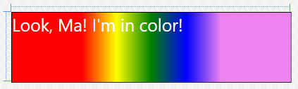 Rainbow Linear Gradient with Start and End Points Example