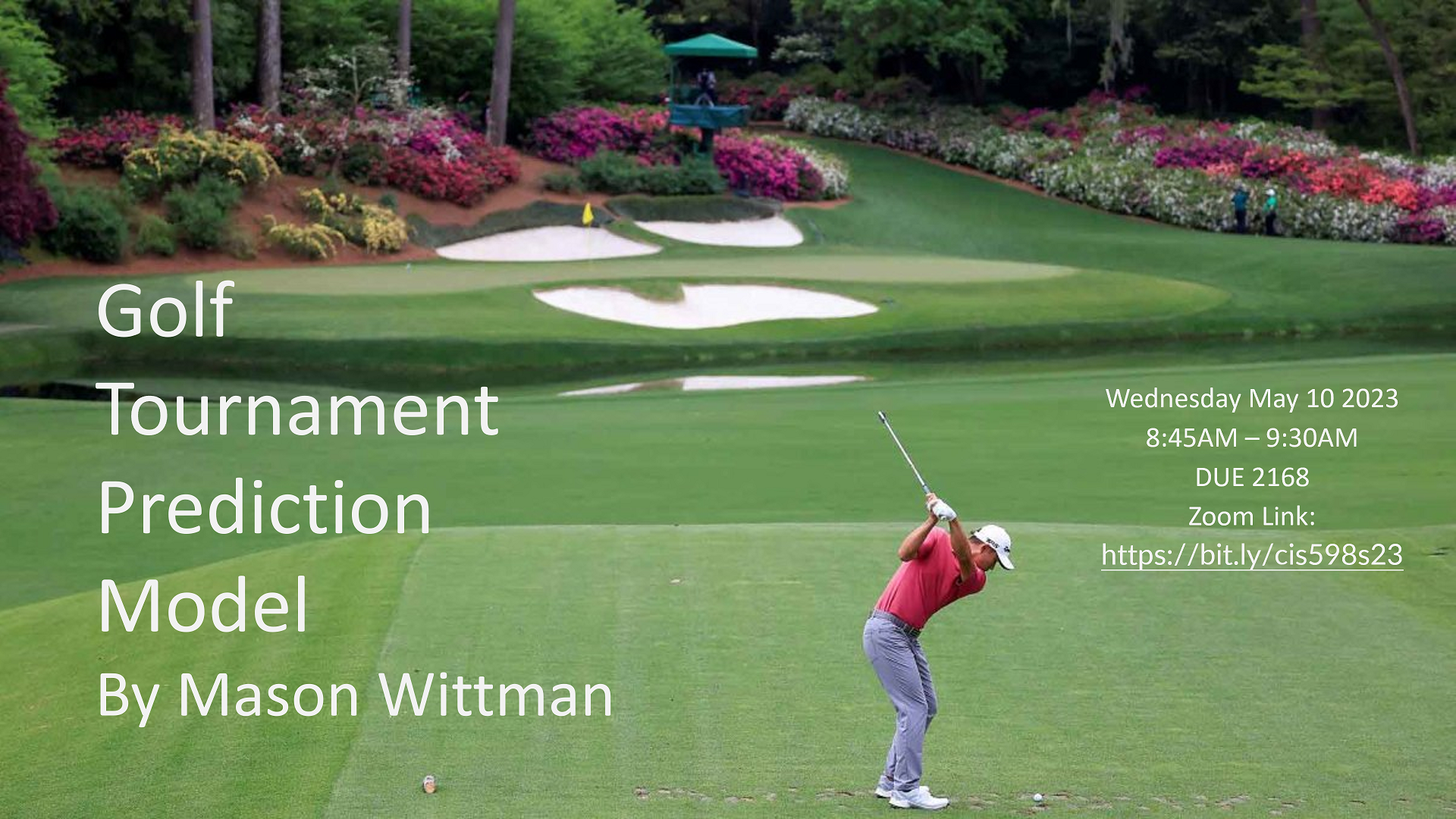Predictive Golf Tournament Model