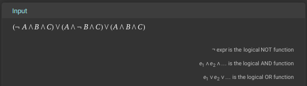 Wolfram Alpha Boolean Expression