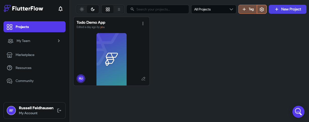 FlutterFlow Dashboard