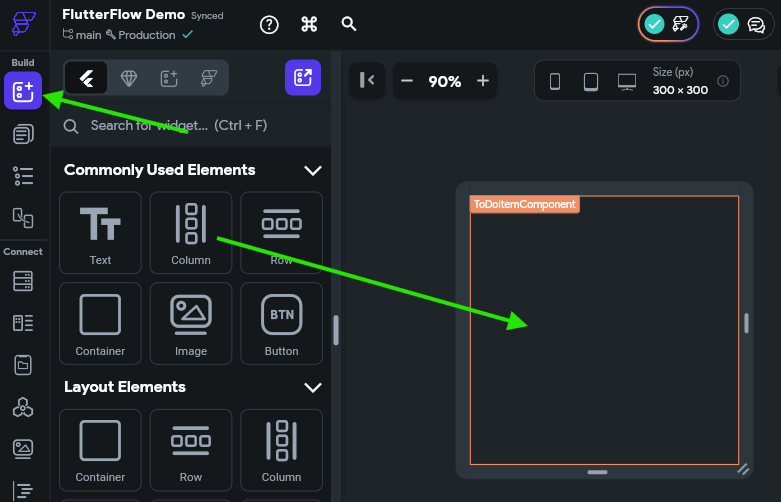 FlutterFlow Add Column Widget