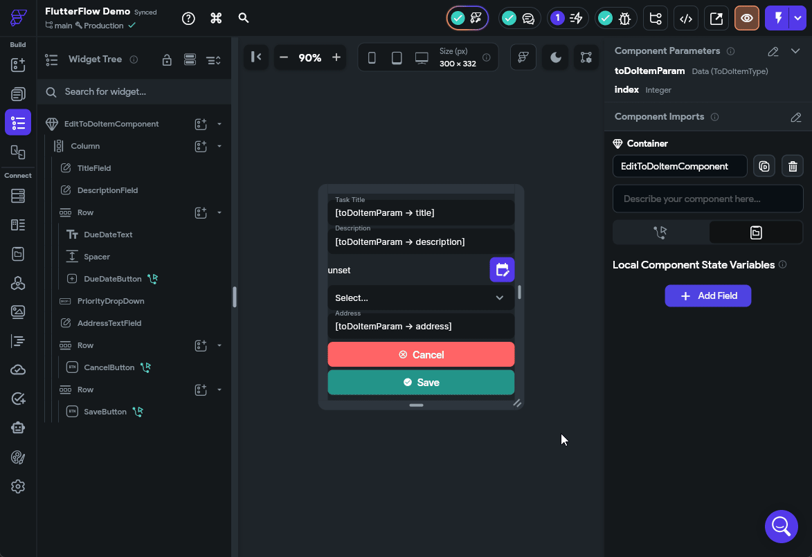 FlutterFlow Update Save Action