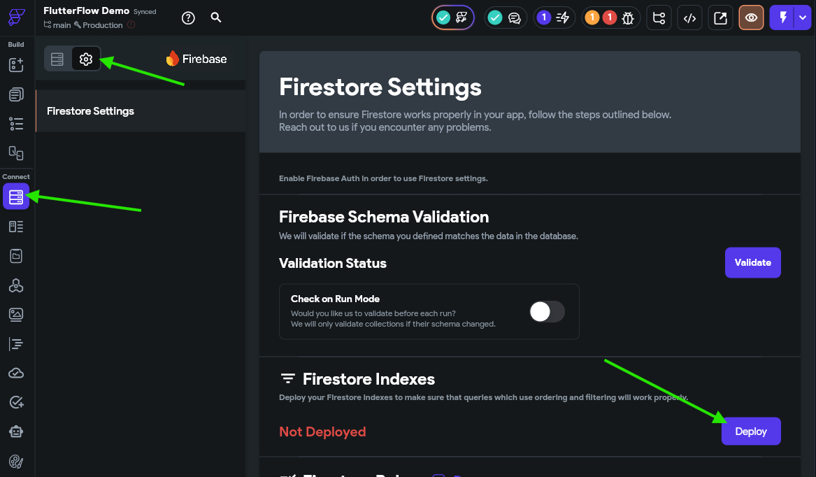 Firestore Deploy Indexes