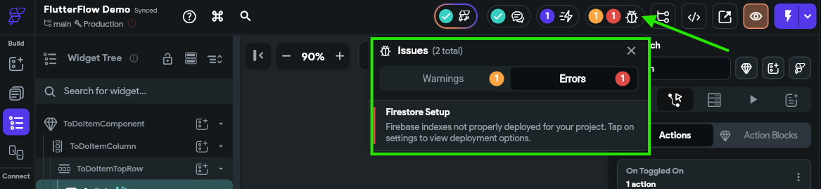 FlutterFlow Project Issues