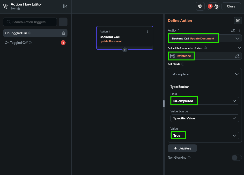 FlutterFlow Switch Update