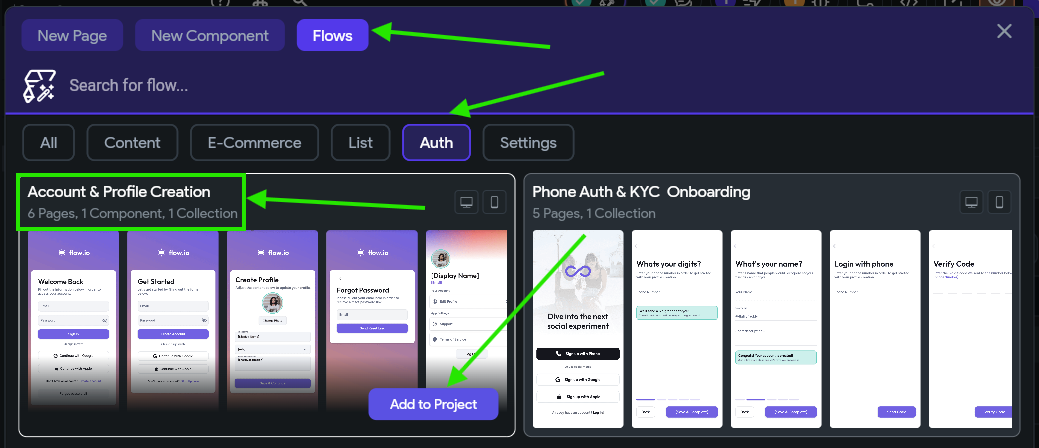 FlutterFlow Add Flow