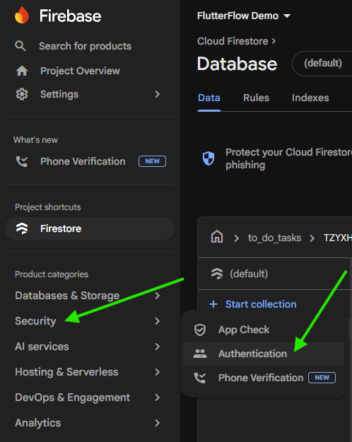 Firebase Authentication Page