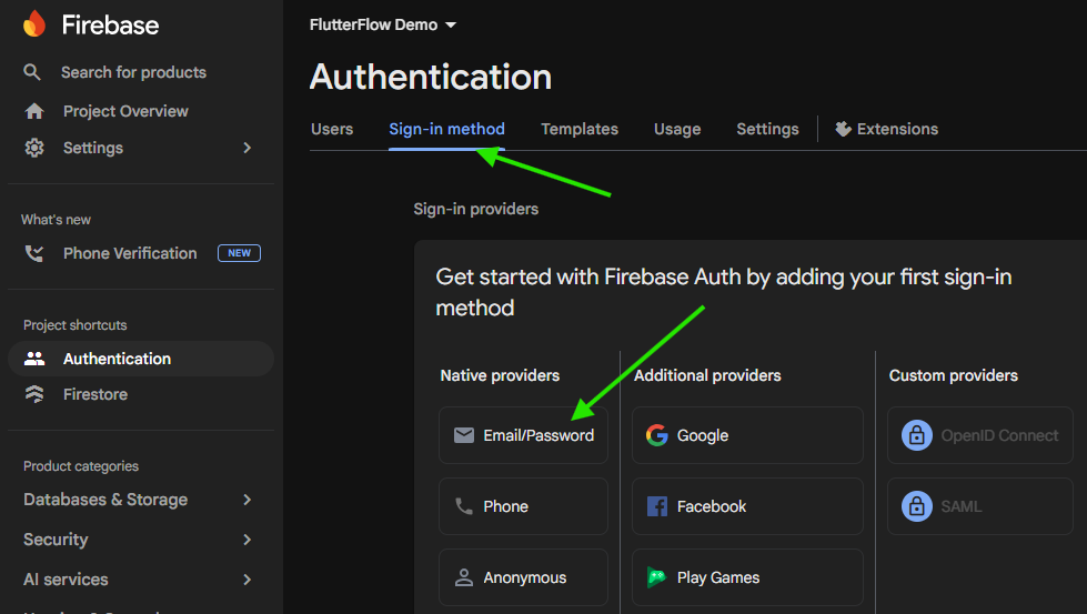 Firebase Email/Password Auth