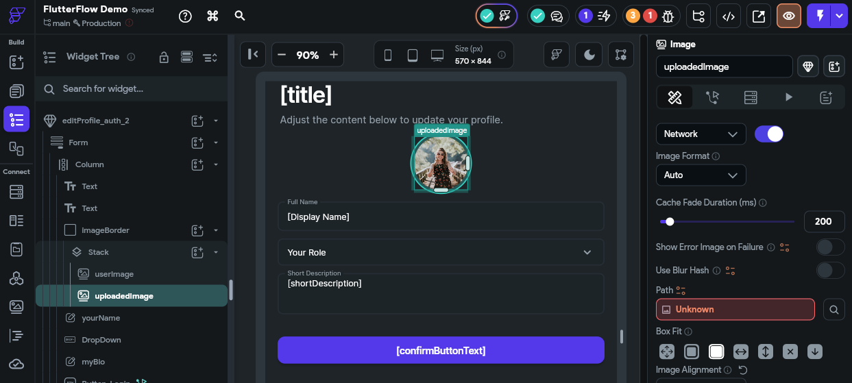 FlutterFlow Remove Photo Path
