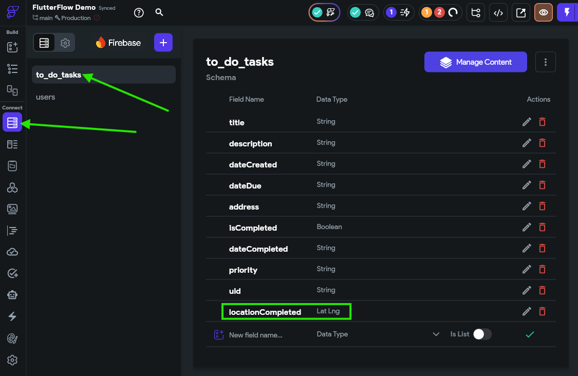 FlutterFlow Add Location Field