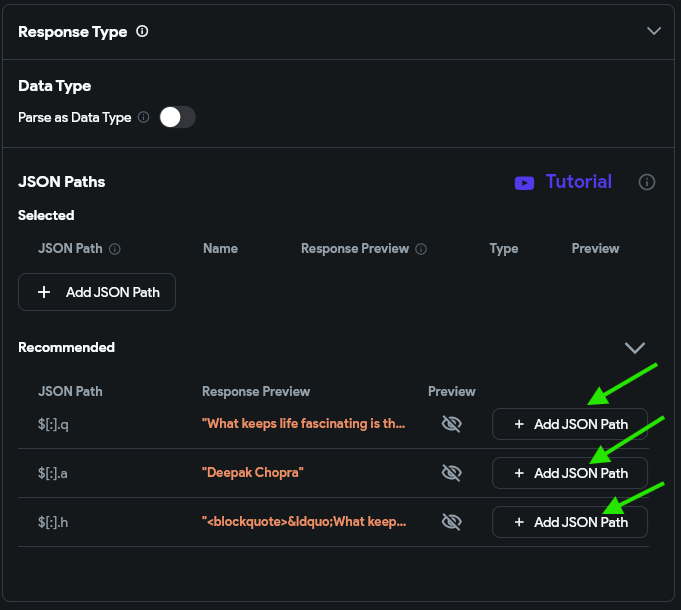 FlutterFlow Add JSON Paths