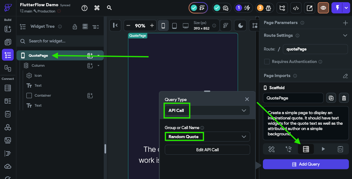 FlutterFlow Make API Call