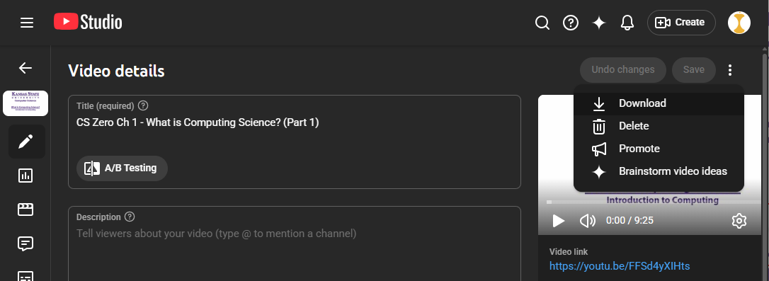Download from YouTube